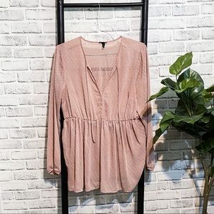 Pink Sheer Blouse Torrid